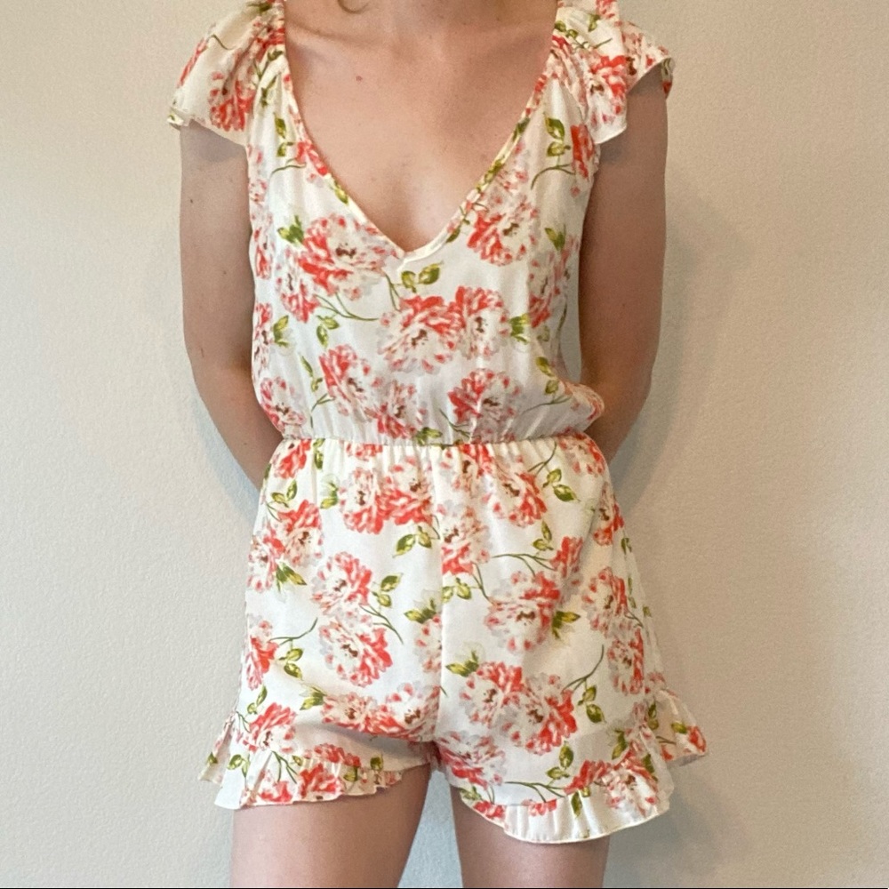 Pins and Needles Urban Outfitters Floral Romper